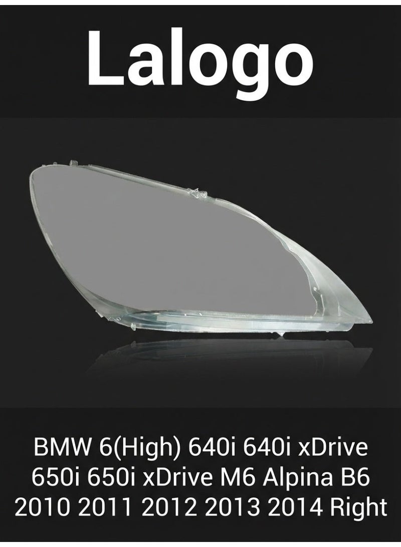 Headlight Lens Cover for BMW 6(High) 640i 640i xDrive 650i 650i xDrive M6 Alpina B6 2010 2011 2012 2013 2014 Right-QDDZ-10BM6XR